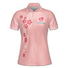 Custom Name Happy Mom Baby Floral Pattern Pink Women's Polo Shirt S-5XL, For Mom