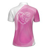 Custom Name Happy Mom Baby Branches White Pink Women's Polo Shirt S-5XL, For Mom