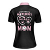 Custom Name My First Day As A Mom Heart Black Women's Polo Shirt S-5XL, For Mom