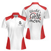 Custom Name World's Best Mom Baby Heart White Women's Polo Shirt S-5XL, For Mom