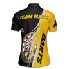 Custom Name Darts Board Black Yellow Women's Polo Shirt S-5XL