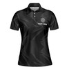 Custom Name Pickleball Paddle Geometric Pattern Women's Polo Shirt S-5XL