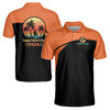 Custom Name Dad Child Tropical Black Orange 3D Men's Polo Shirt S-5XL