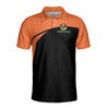 Custom Name Dad Child Tropical Black Orange 3D Men's Polo Shirt S-5XL