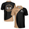Custom Name First Hero First Dad Black Beige 3D Men's Polo Shirt S-5XL