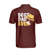Custom Name Best Dad Ever Red 3D Men's Polo Shirt S-5XL