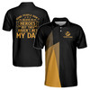 Custom Name Believe In Heroes Dad Black Yellow 3D Men's Polo Shirt S-5XL