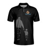 Custom Name Dad Child Hand-holding Black 3D Men's Polo Shirt S-5XL