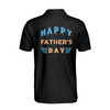 Custom Name Dad Child Hand-holding Black 3D Men's Polo Shirt S-5XL