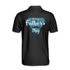 Custom Name Dad Mustache Heart Black 3D Men's Polo Shirt S-5XL