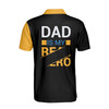 Custom Name Dad My Real Hero Black Yellow 3D Men's Polo Shirt S-5XL