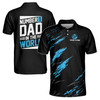 Custom Name Number One Dad In The World Black 3D Men's Polo Shirt S-5XL