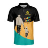 Custom Name Happy Dad Child Heart Black Colorful 3D Men's Polo Shirt S-5XL