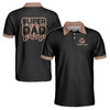 Custom Name Super Dad Dripping Black 3D Men's Polo Shirt S-5XL