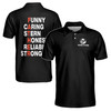 Custom Name Father Adjectives Black White 3D Men's Polo Shirt S-5XL