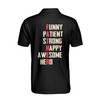 Custom Name Father Adjectives Black Cream 3D Men's Polo Shirt S-5XL