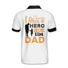 Custom Name Hero I Call Him Dad White 3D Men's Polo Shirt S-5XL