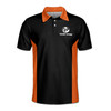 Custom Name World's Best Dad Black Orange 3D Men's Polo Shirt S-5XL