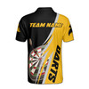 Custom Name Darts Board Black Yellow 3D Men's Polo Shirt S-5XL