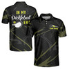 Custom Name Pickleball Paddle In My Era Black 3D Men's Polo Shirt S-5XL