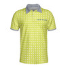 Custom Name Pickleball Paddle Pattern Yellow 3D Men's Polo Shirt S-5XL