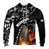 Custom Name Mechanic Working Gears Grunge Black Hoodie S-5XL