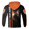Custom Name Welder Welding Spark Hexagon Pattern Black Orange Hoodie S-5XL