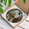 Easter Blessings Jesus with Easter Eggs Stained Glass Suncatcher