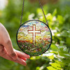 With Jesus I Shine Stained Glass Suncatcher