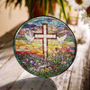 With Jesus I Shine Stained Glass Suncatcher