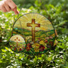 Jesus Light Cross Stained Glass Suncatcher Window Hanging