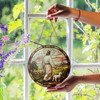 Jesus the Shepherd Stained Glass Suncatcher with Lamb Window Decor