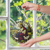 Jesus with Lambs Stained Glass Suncatcher Window Hanging Decor