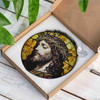 Jesus Crown of Thorns Close Up Stained Glass Suncatcher Window Decor
