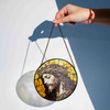 Jesus Crown of Thorns Close Up Stained Glass Suncatcher Window Decor