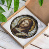 Jesus Portrait Stained Glass Suncatcher Window Hanging Decor
