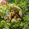 Jesus with Flower Crown Stained Glass Suncatcher Window Hanging Decor