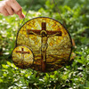 Jesus on the Cross Stained Glass Suncatcher Window Hanging Decor