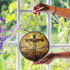 Jesus on the Cross Stained Glass Suncatcher Window Hanging Decor