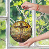 Jesus on the Cross Stained Glass Suncatcher Window Hanging Decor
