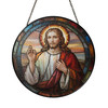 Jesus Blessing Stained Glass Suncatcher Window Hanging Decor