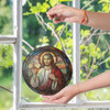 Jesus Blessing Stained Glass Suncatcher Window Hanging Decor