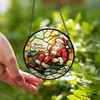 Santa Claus Christmas Stained Glass Suncatcher Window Hanging Decor
