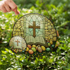 Easter Cross and Bible Stained Glass Suncatcher Christian Window Hanging Decor Religious Spring Gift