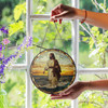 Jesus Walking on Water Stained Glass Suncatcher Christian Religious Window Hanging Spiritual Home Decor