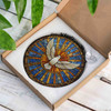 White Dove Stained Glass Suncatcher Peace and Holy Spirit Window Hanging Decoration