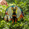 Doberman Angel Stained Glass Suncatcher – Memorial Dog Window Hanging Decor