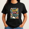 Boho Teacher Love Inspire T-Shirt, Boho Teacher Floral T-Shirt, Retro Teacher T-Shirt, Teacher Gift, Teacher T-Shirt, Back to School T-Shirt