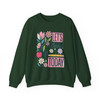 Boho Floral Teacher Sweatshirt , Retro Back To School Outfit With Let’s Learn Quote For Adults And Kids Sweatshirt
