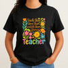 Retro Boho Floral Teacher Shirt, Hand Drawn Teacher Appreciation Gift For Adults And Kids T-Shirt